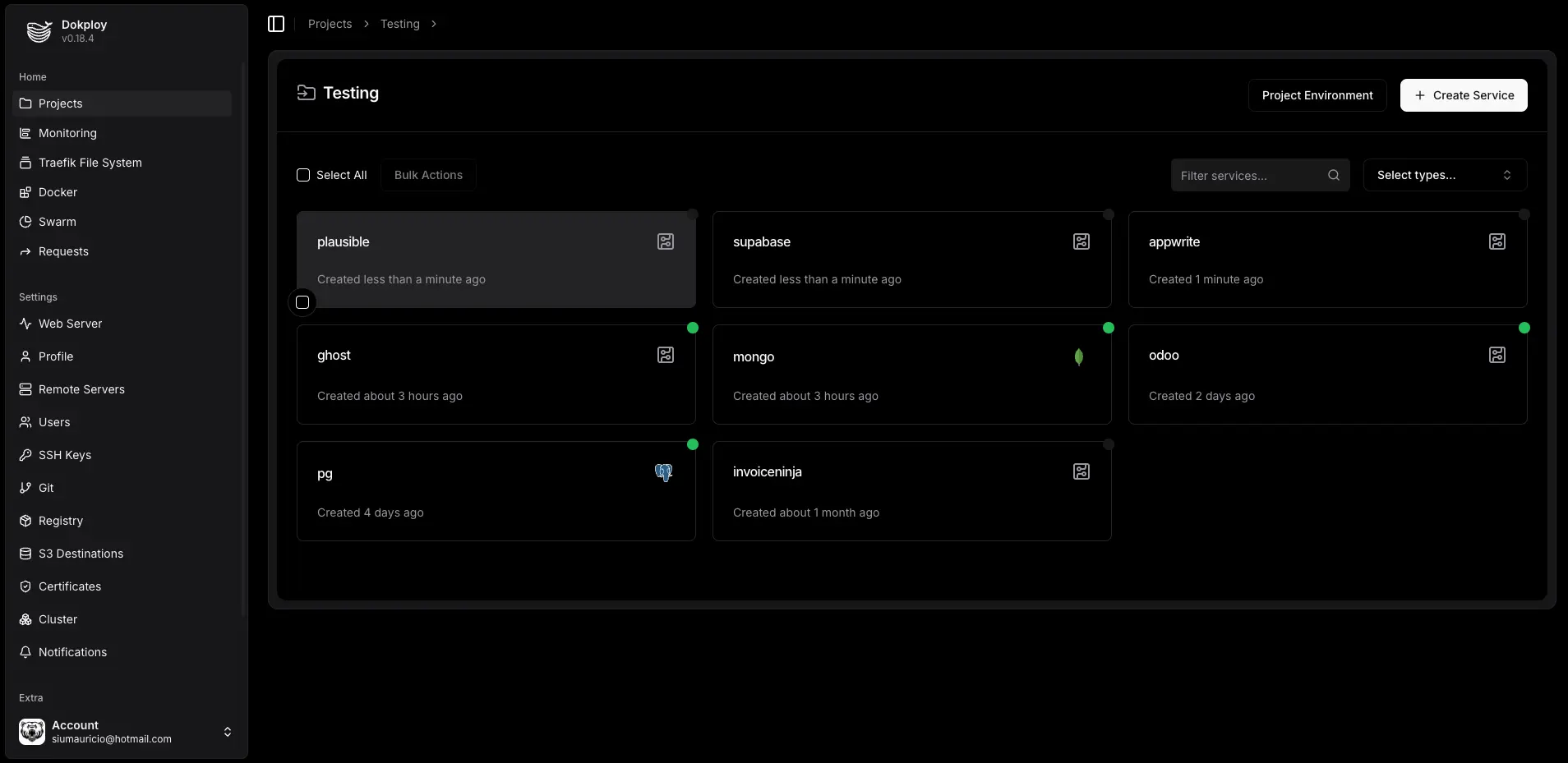 Dokploy Dashboard