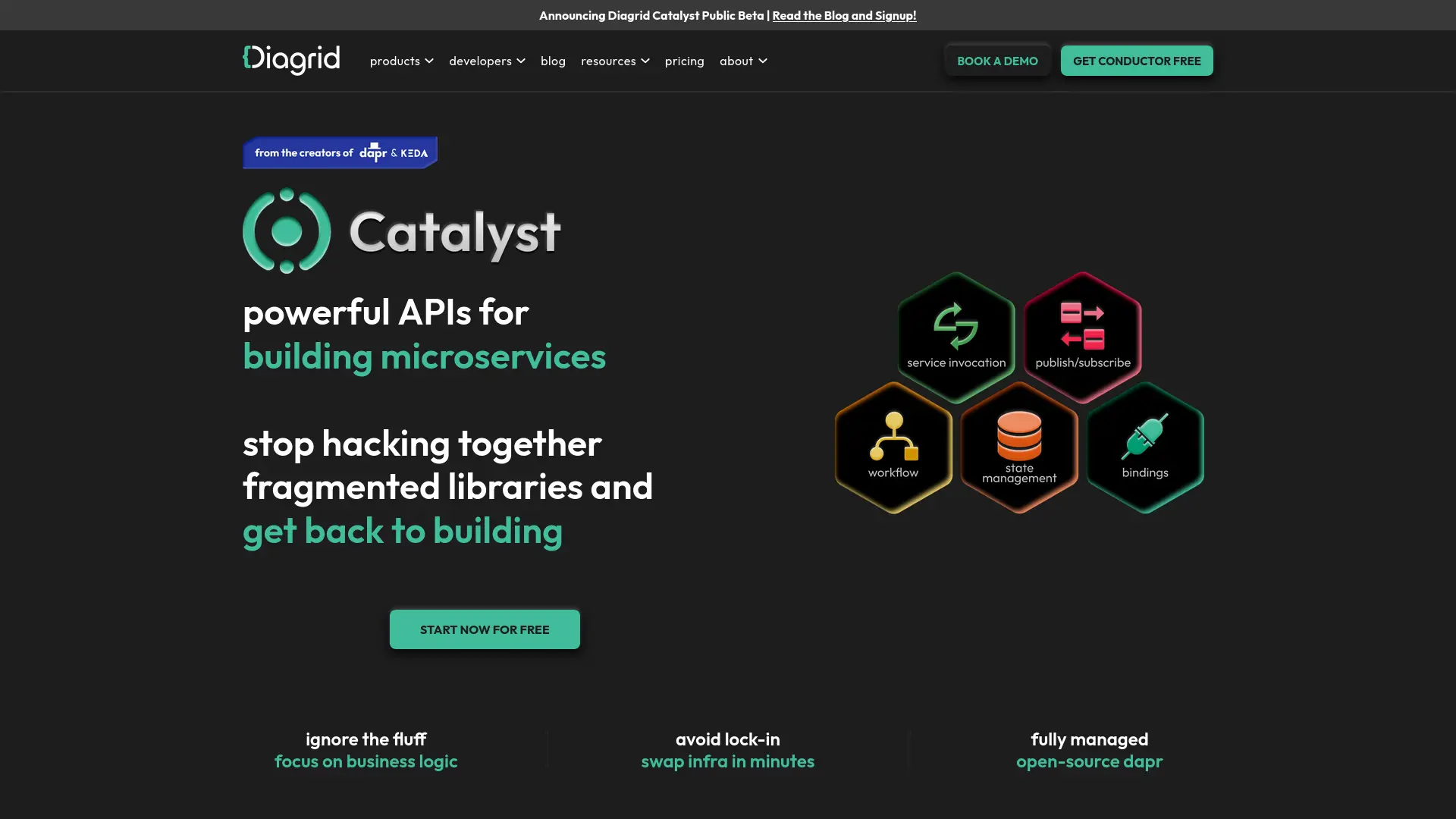 Diagrid Catalyst Homepage
