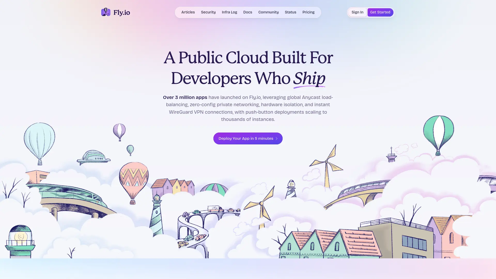 Fly.io Homepage