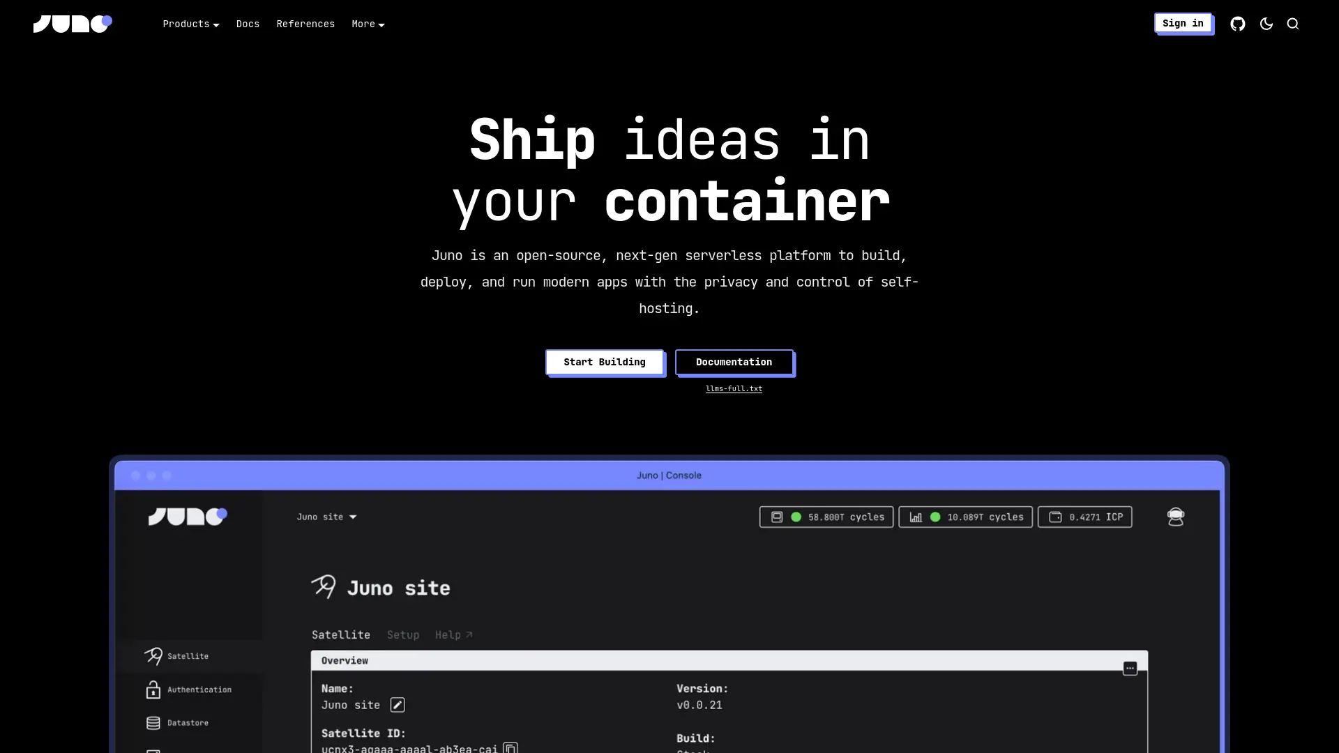 Juno Homepage