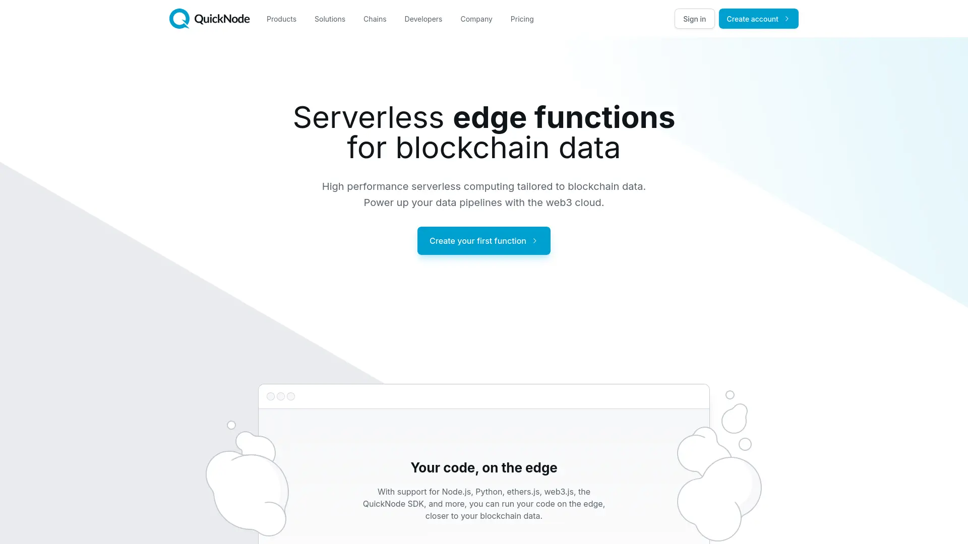 QuickNode Functions Homepage